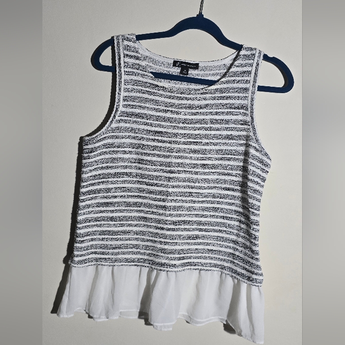 Inc International Concepts Black And White Striped Tank Top